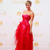 Kaley Cuoco Red Dress in 66th Annual Emmy Awards Red Carper