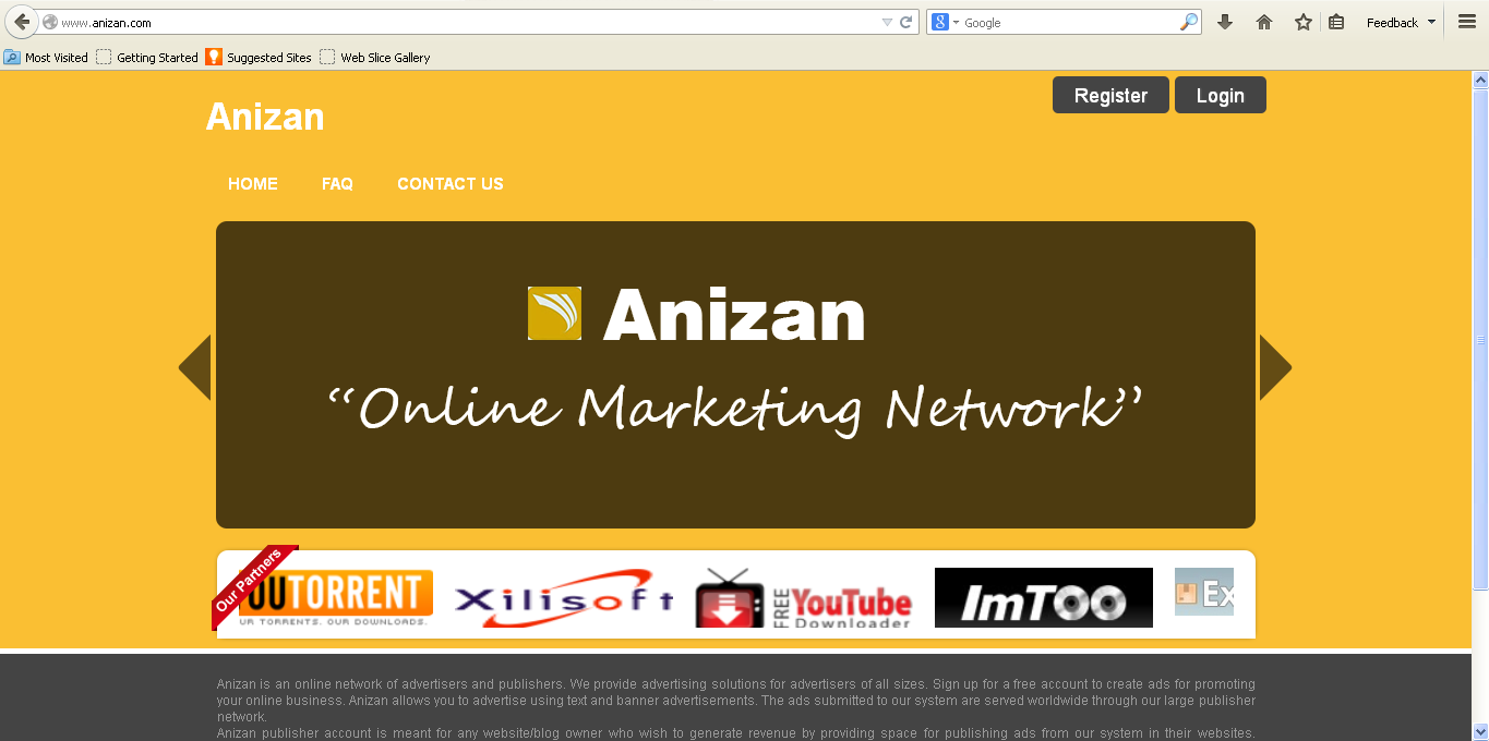 Anizan Google Adsense Alternative