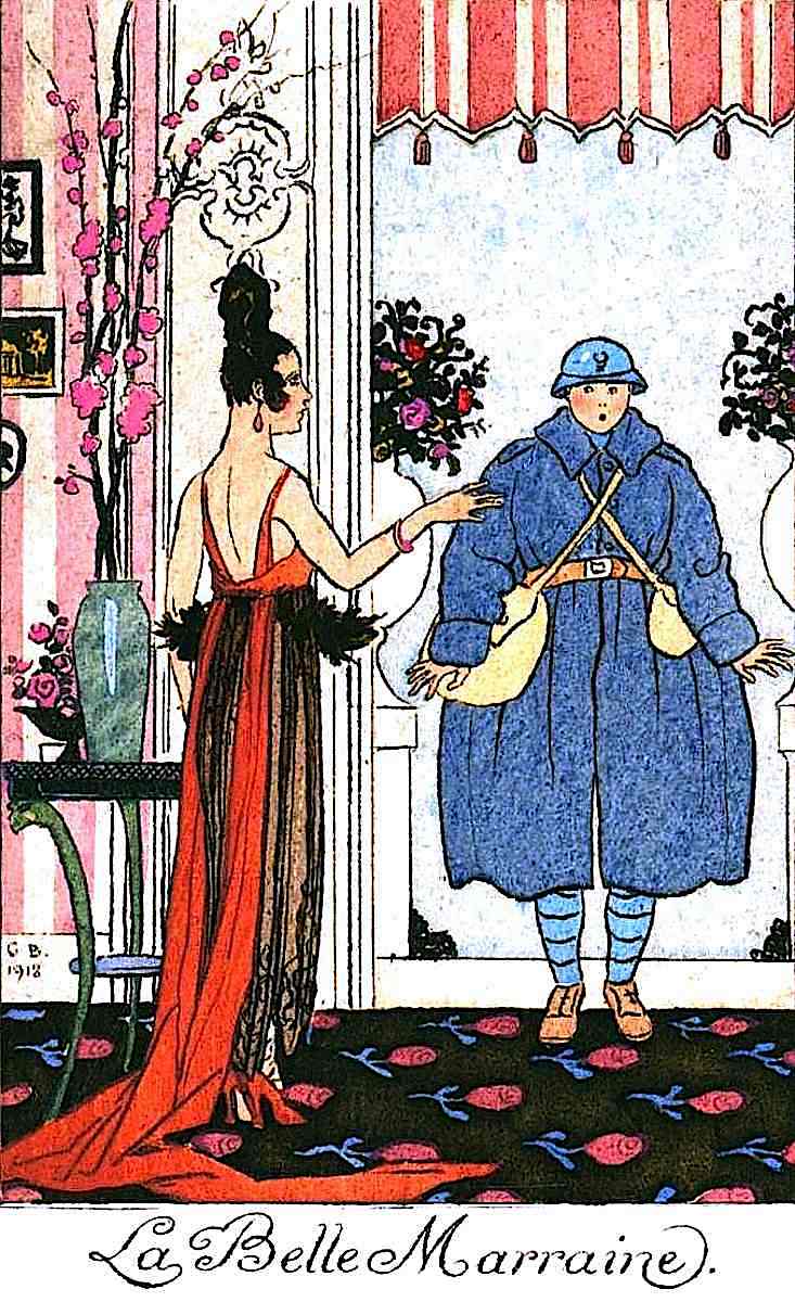 a George Barbier fashion illustration, La Belle Marraine