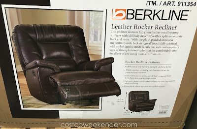 Berkline Leather Rocker Recliner Chair: stylish and comfortable