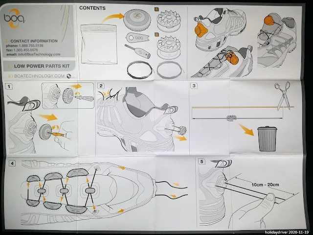 BOA Lace installation user manual page 1