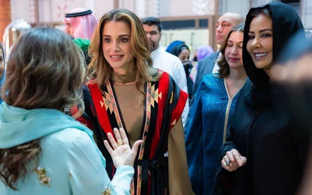 Princess Adelah is the Chairwoman of the National Charity Foundation. Queen Rania visited Bisat Al Reeh exhibition