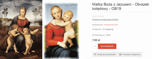 "Madonna ze szczygłem" Rafaela vs. "święty obrazek": "Matka Boża z Jezusem"