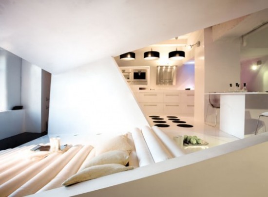 Japanese Art Apartment Interior Design in Barcelona