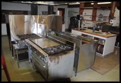 Old Gas stove moved to where the electric stove was