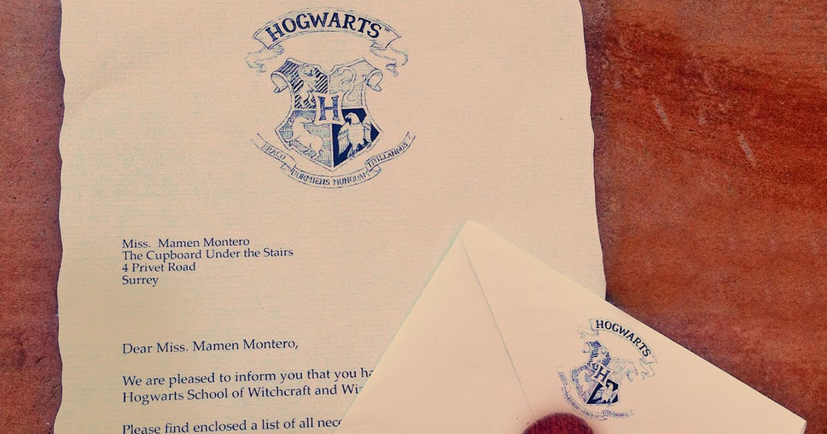 Es leviOsa, no leviosA: TU CARTA DE HOGWARTS PERSONALIZADA