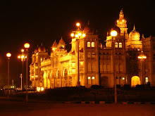 Mysore palace at night