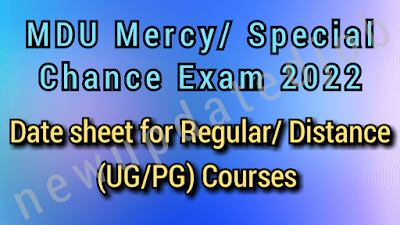 MDU Mercy Chance Datesheet 2022