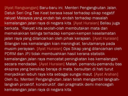 Contoh Soalan Karangan Pendapat - Kecemasan d