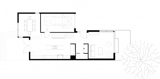 First floor floor plan of the small modern home