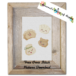 Kawaii Dimsum Free Cross Stitch Pattern