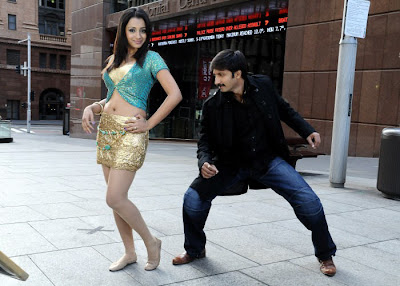 Trisha in Mini Skrit hot Sexy pose, Gopichand in Sankham Hot Stills