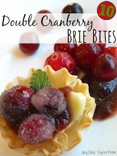 Double Cranberry Brie Bites ~ 12 SuperMom Days of Christmas