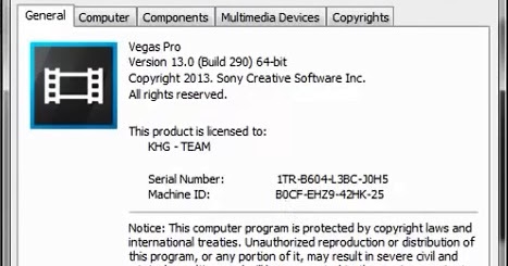 Serial Number Sony Vegas Pro Full Version