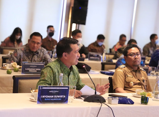   Kunker Reses Komisi XI RI, Bupati Suwirta Paparkan Potensi Nusa Penida