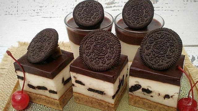 Resep Cara Membuat Puding Coklat Oreo