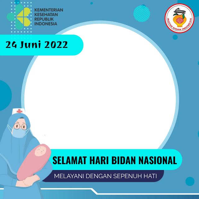 Frame Twibon Hari Bidan Nasional 24 Juni 2022