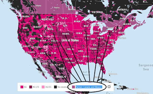 T-Mobile Domestic Roaming Partner Map