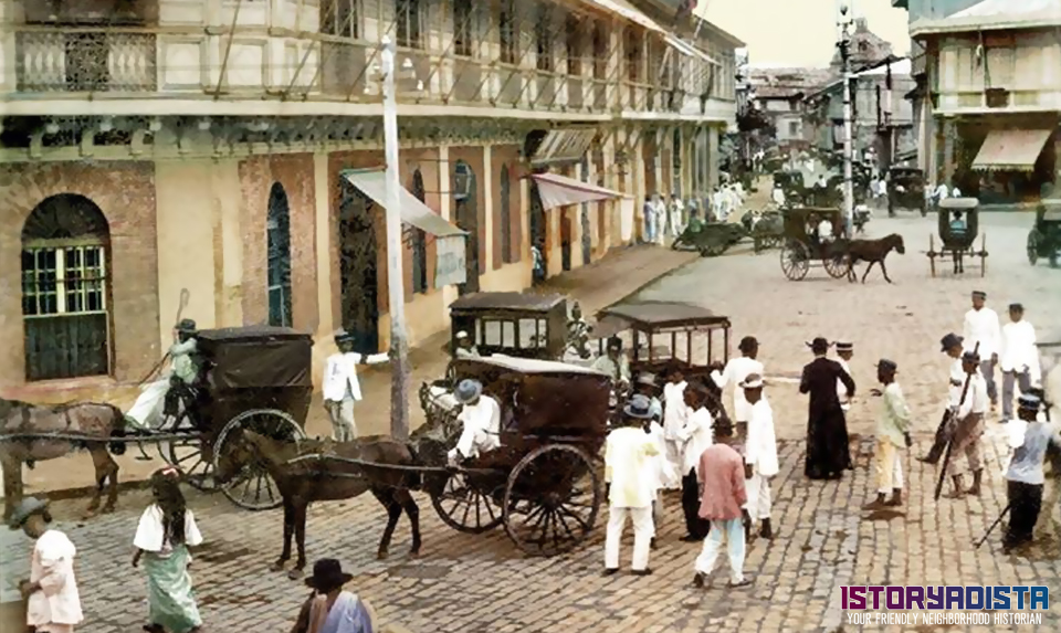 Busy Rosario Street in Binondo, Manila (c1900s)