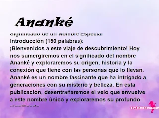 significado del nombre Ananké