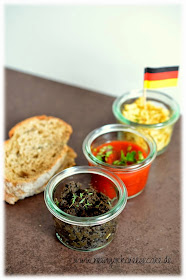 Dip, Snacks, Fußball, Rezept, schwarz-rot-gold