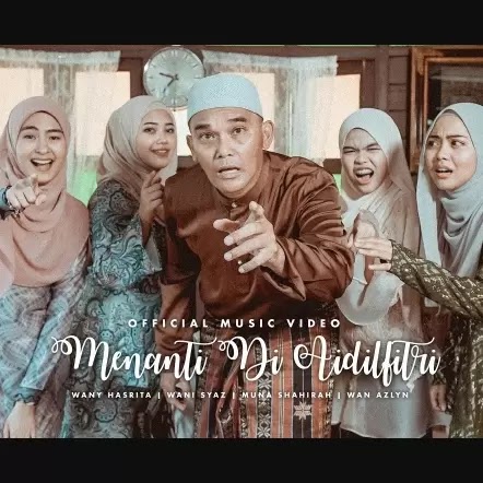 Lirik Menanti Di Aidilfitri - Wany Hasrita, Wani Syaz, Muna Shahirah, Wan Azlyn