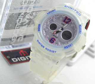 Harga jam tangan Digitec 2096 ladies white ruber