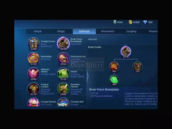 Brute Force Breasplate Mobile Legends