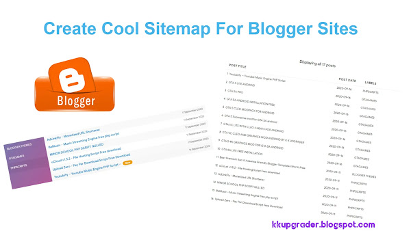 Create Cool Sitemap Page  For Blogger Sites