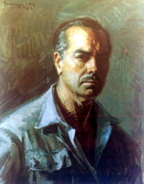 Francisco Val, Autorretrato, Pintor valenciano nacido en (Caudete ) Albacete, Pintura valenciana, Pilar Val,  Pintor Francisco Val, César Val