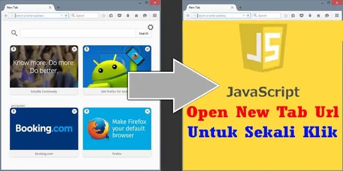 Membuat JavaScript Open Url In New Tab Untuk Sekali Klik