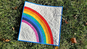 Bundle of Joy rainbow NICU baby quilt