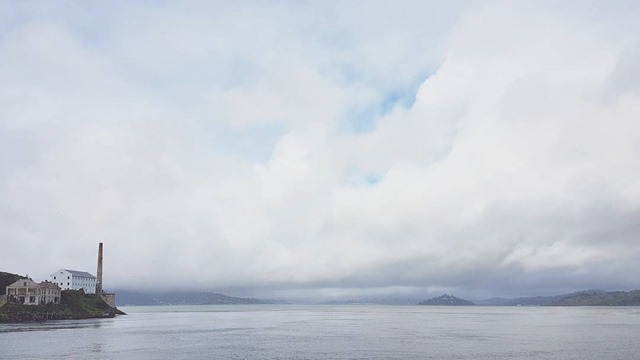 Alcatraz on the left