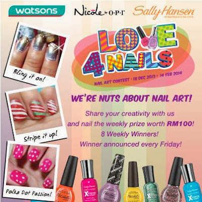 Sally Hansen, Nicole by OPI, Nail Workshop, Giveaway, nail care, nail colors, nair art, nail treatment, Nicole by OPI Malaysia Nail Art Contest, Watsons malaysia