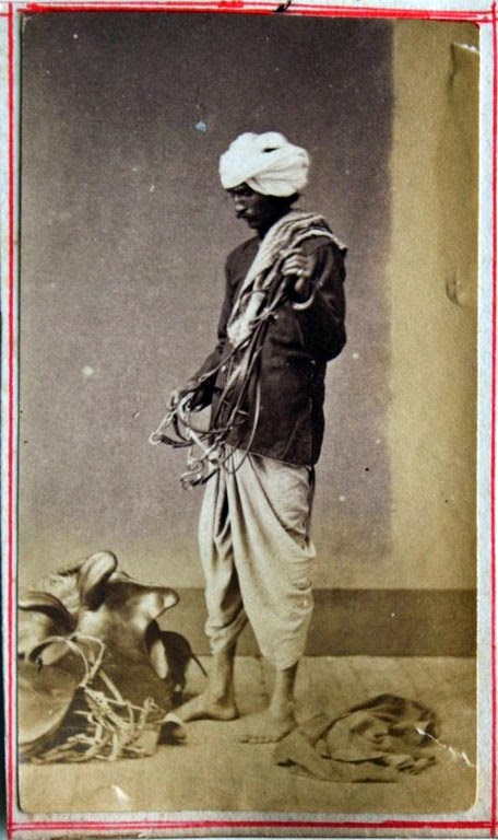 A Horse Groom - Vintage Photograph, India, c1880's