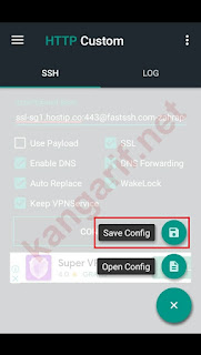 klik save config