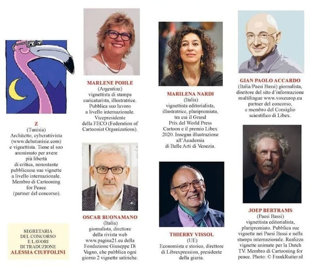 Egypt Cartoon .. Jury Members for  the 3rd International Competition Libex 2021