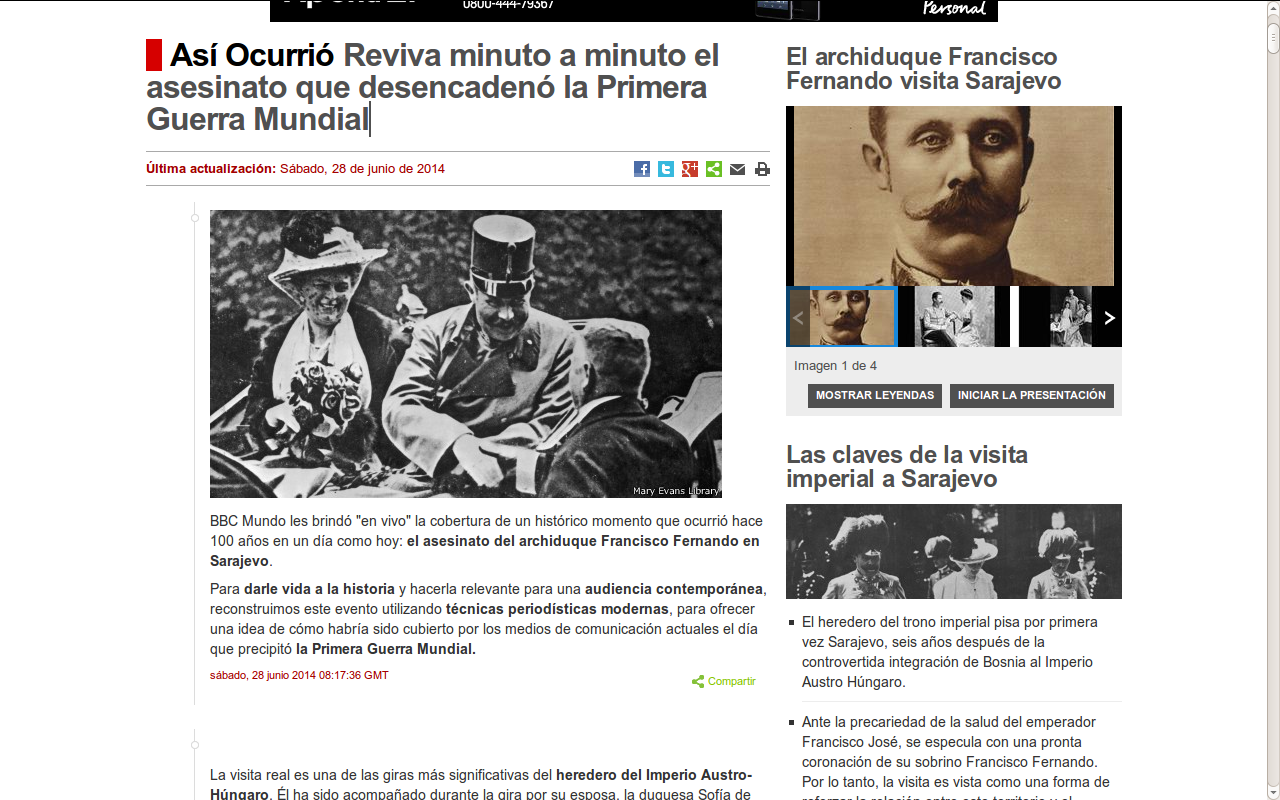  http://www.bbc.co.uk/mundo/noticias/140624_livetext_ww1_siglo_asesinato_franz_ferdinand_primera_guerra.shtml