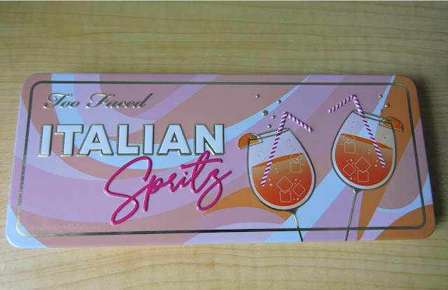 Close up of closed Too Faced’s Italian Spritz Eyeshadow palette