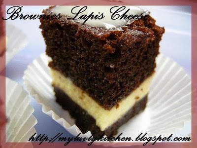 Resepi Kek Brownies Kukus Lapis Cheese