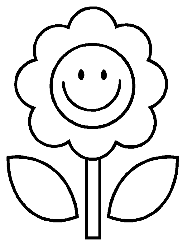 Kids Flower Coloring Pages title=