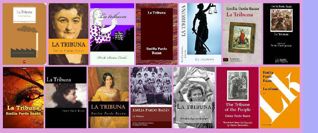 portadas de la novela feminista naturalista La Tribuna, de Emilia Pardo Bazán