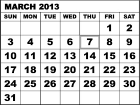 Thursday March 7 2013