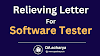 Relieving Letter For Software Tester ,Developer , Manager