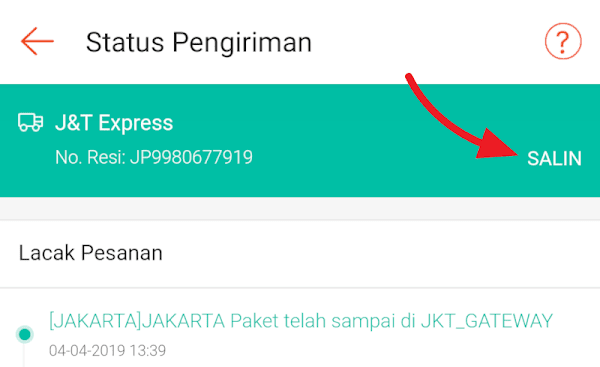  kita tidak dapat menyalin nomor resi dari aplikasi Shopee Android 3 Teknik Copy Nomor Resi dari Aplikasi Shopee Android