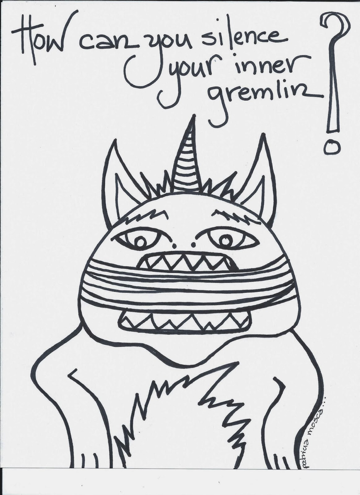 The Creative Playground Gremlin Coloring Book Page
