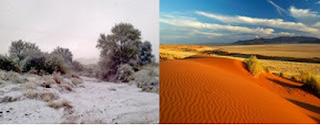 Salju di Gurun Namibia, Afrika