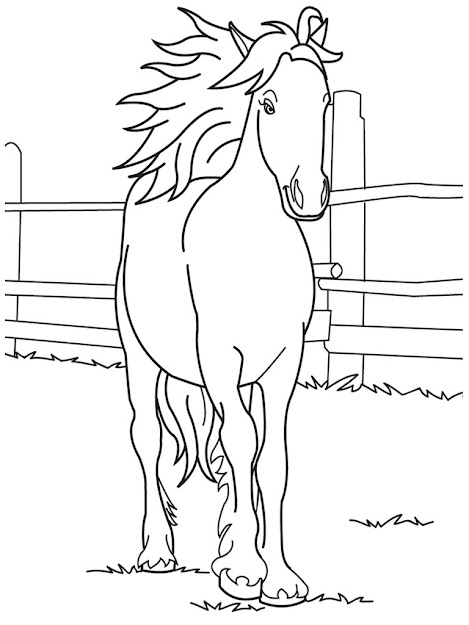  Free Template Horse Coloring Pages For Girls Template To Color Large  Size 