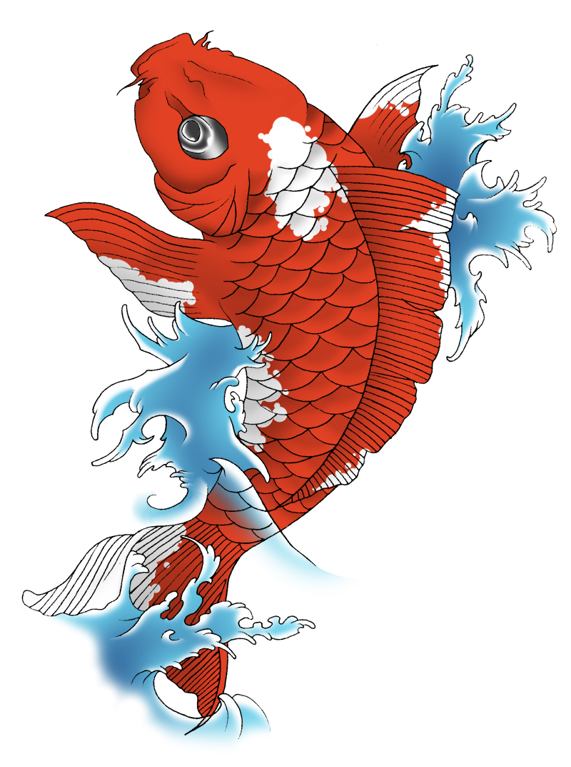 koi carp Tattoo Design Picture