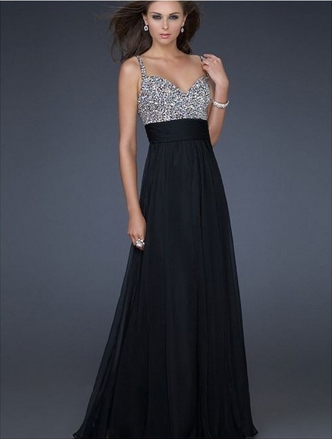 black evening dress